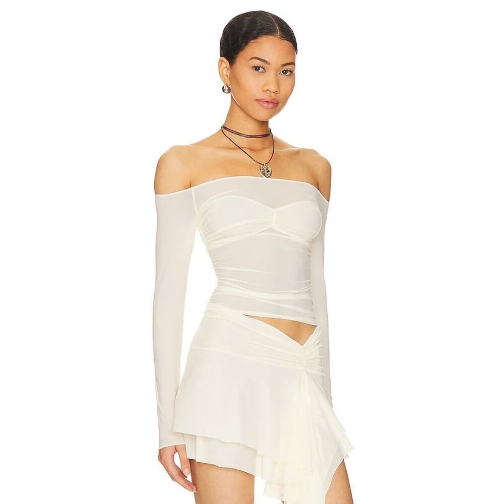 Indah Coco Pinch Bra Top in Ivory